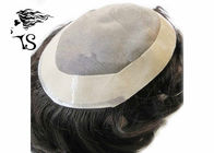 Men's Toupee Hair Pieces With Pu Coated All Around Perimeter And Folded Lace Edge