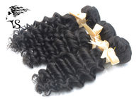 Deep Wave Peruvian Human Hair Extensions 8A Grade Black Color No Chemical