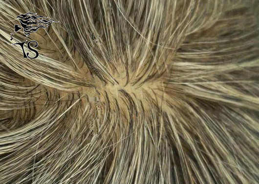 인도 사람 레미 머리 실크 기본적인 Mens 회색 투피, 얇은 피부 사람의 모발 보충 체계