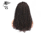 Kinky Curly Brazilian Virgin Human Hair Lace Front Wigs Shedding Free Natural Looking
