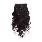 Long Curly Wavy Clip In Human Hair Extensions , Indian Remy Hair Extensions